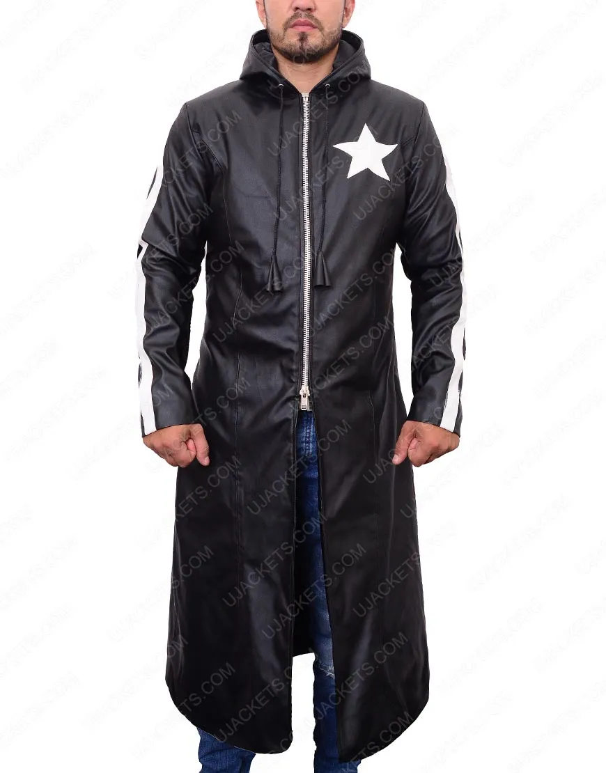 Black Rock Shooter Long Leather Coat - Ujackets